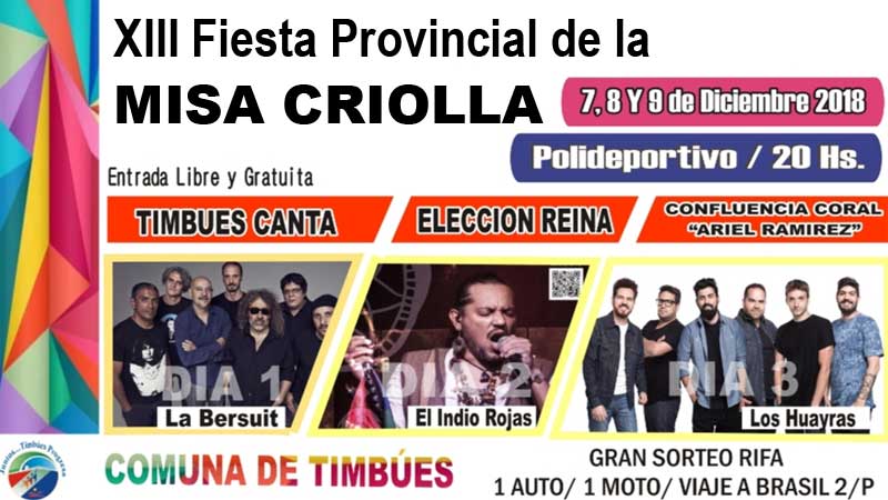 Se viene la XIII Gran Fiesta de la Misa Criolla